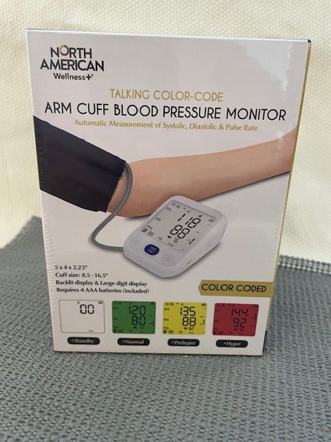 North American Health + Wellness JB7662 Color Code Blood Pressure Monitor Cuff