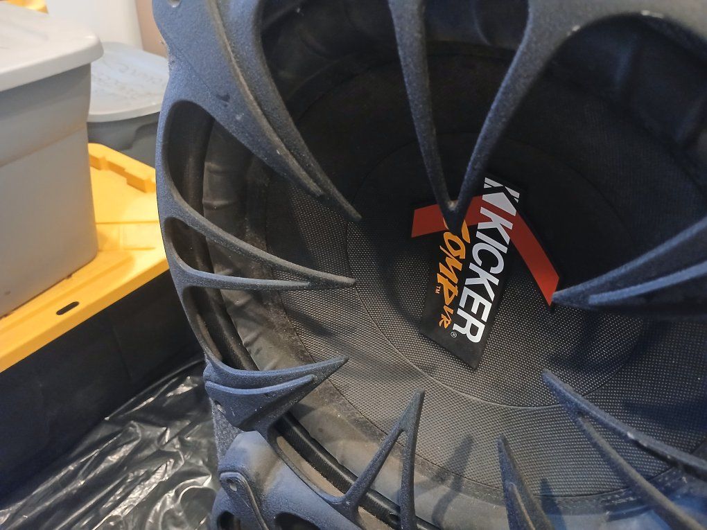 Old School - Kicker CompVR Car Audio Subwoofer Still the best! 12 inch with Custom Order Aluminum Cast Grills. like new! $135 ea