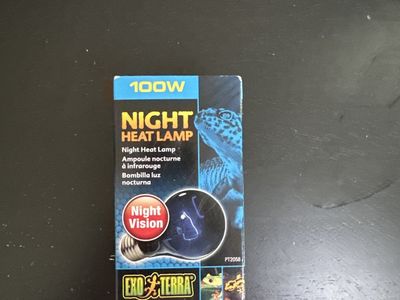 Exo Terra PT2058 Night Heat Lamp 100W - Night Vision Reptile Bulb