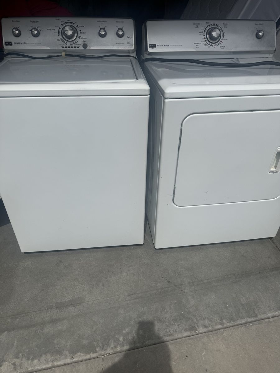 Maytag Centennial Washer and Dryer Set White both working great $230 for both 