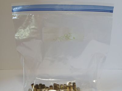 .38 Special Brass Lot, Spent Shell Casings, Reloading, Blazer Headstamp, All Single Shot