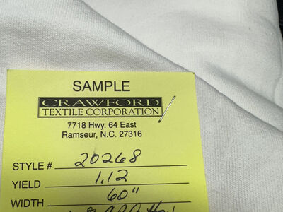 An Assortment of White Cotton Jersey Knits in Various Weights