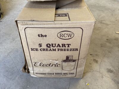 Vintage RCW Electric Ice Cream Freezer – With Original Box