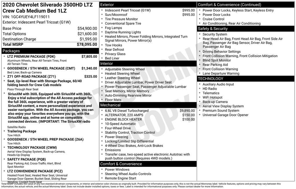 2020 Chevrolet Silverado 3500 LTZ