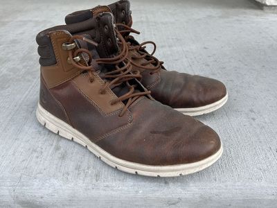 Timberland Men's Brown Leather Hoverlite Boots Size 10