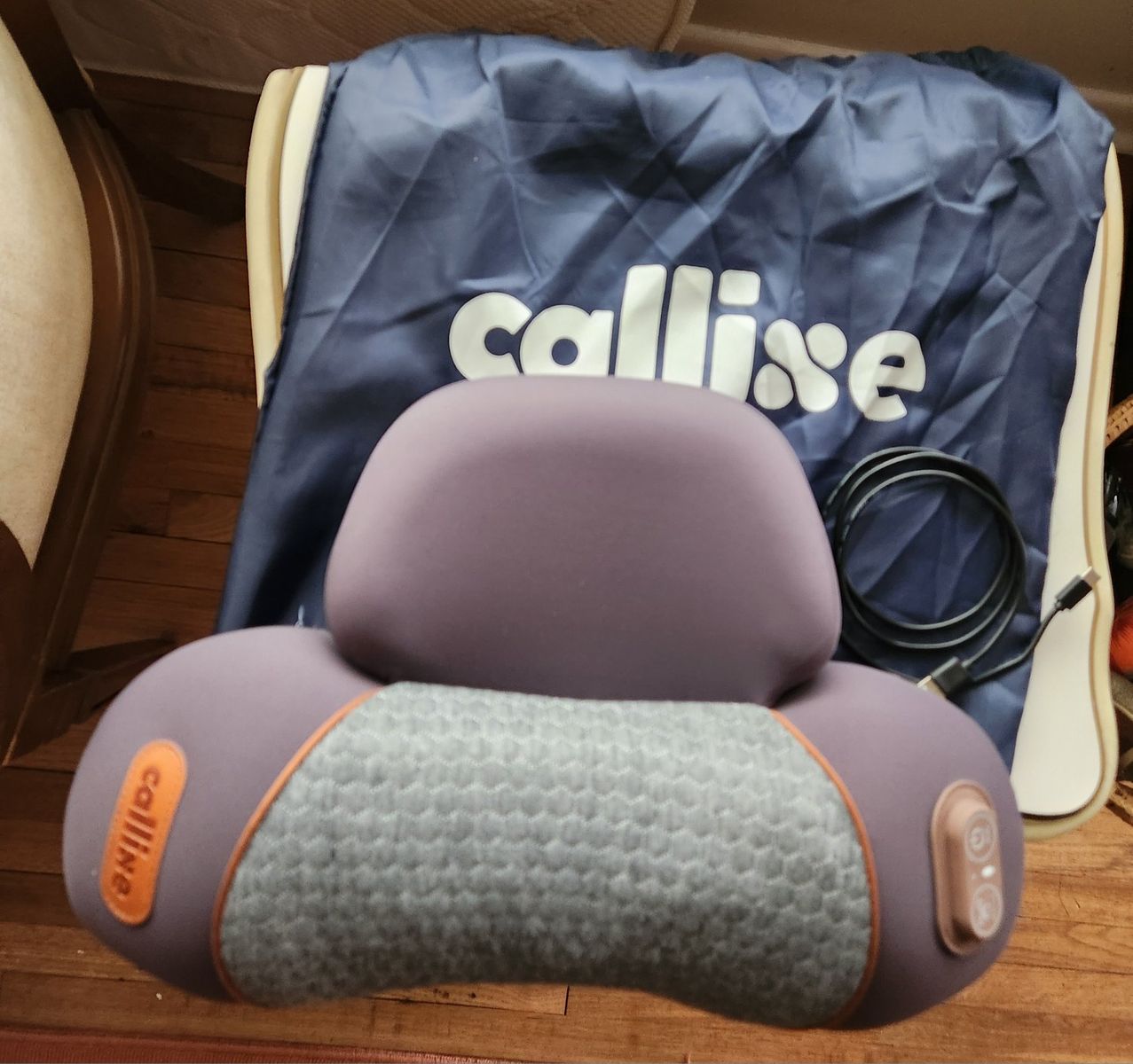 Callixe Neck and Shoulder Massager Pillow with Heat and USB Cable
