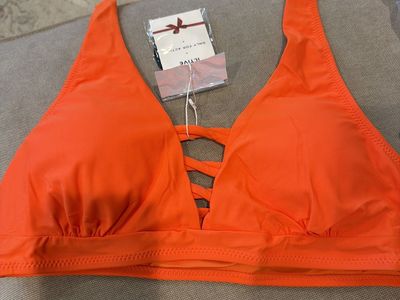 Orange Two-Piece Bathing Suit Size Large 10/12