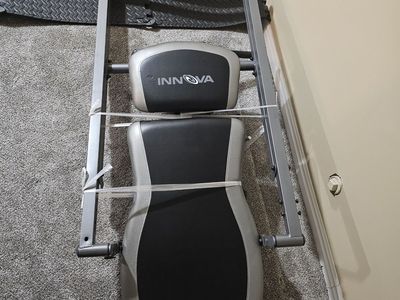 Innova Inversion Therapy Table with Adjustable Ankle Holders, Gray/Black