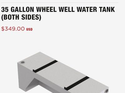 Water tank - 35 gallons - over wheel well