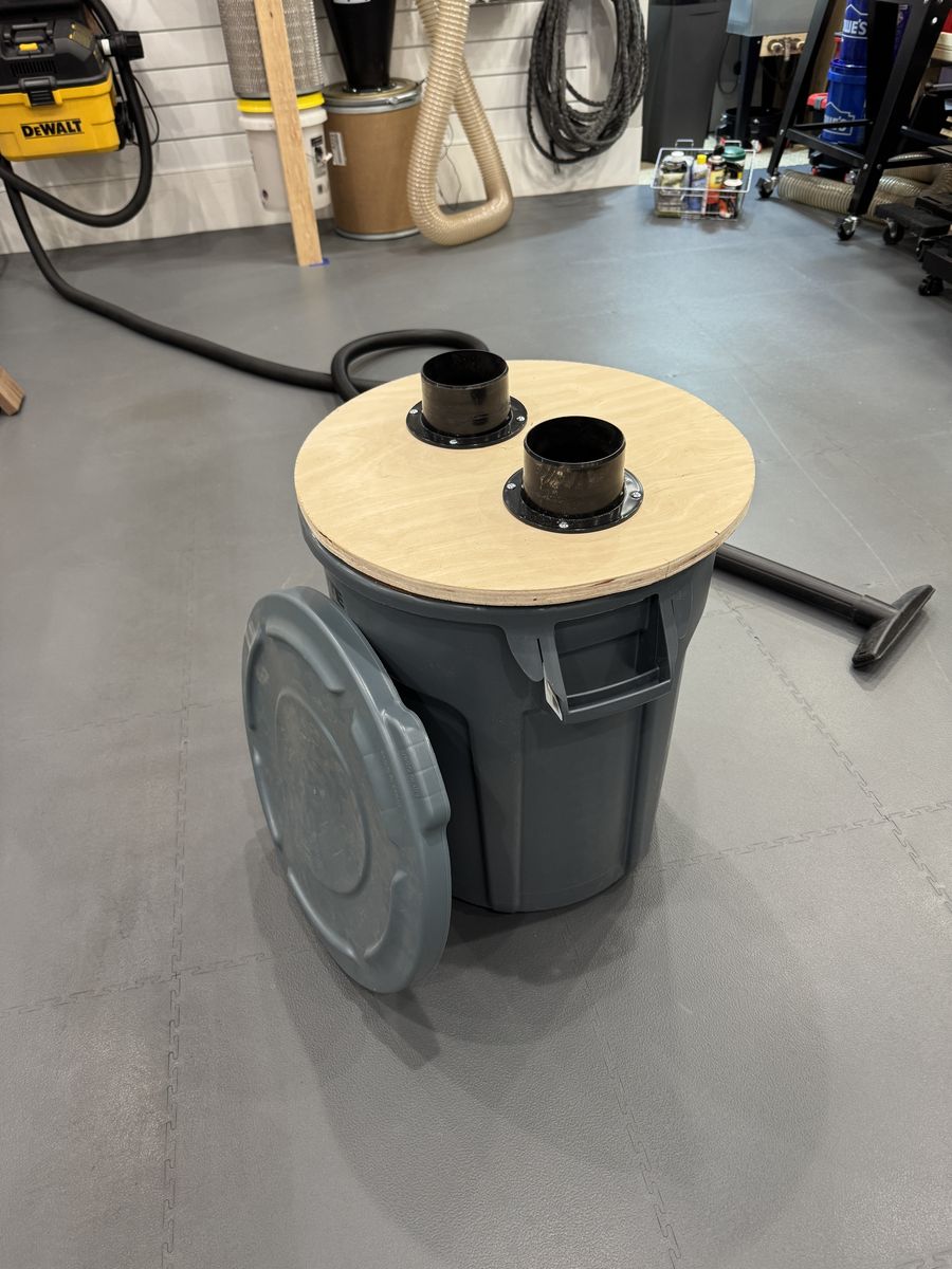 Cyclone Dust Separator Kit for 4-Inch Hose with 30 Gallon Trash Can
