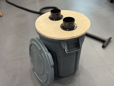 Cyclone Dust Separator Kit for 4-Inch Hose with 30 Gallon Trash Can
