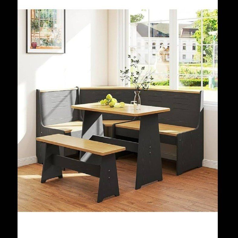 NEW- Breakfast Nook Dining Table Set