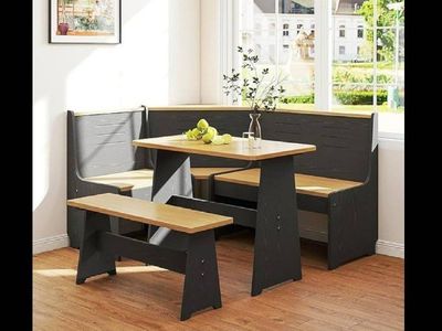 NEW- Breakfast Nook Dining Table Set