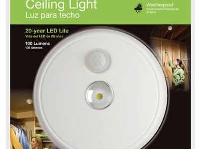 4-Mr Beams MB980 Motion Sensing Battery Powered LED Ceiling Light - White