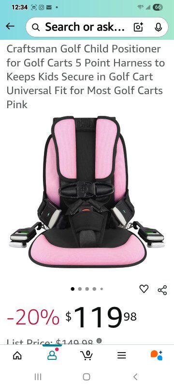 New in Box! Golf Cart Child Positioner