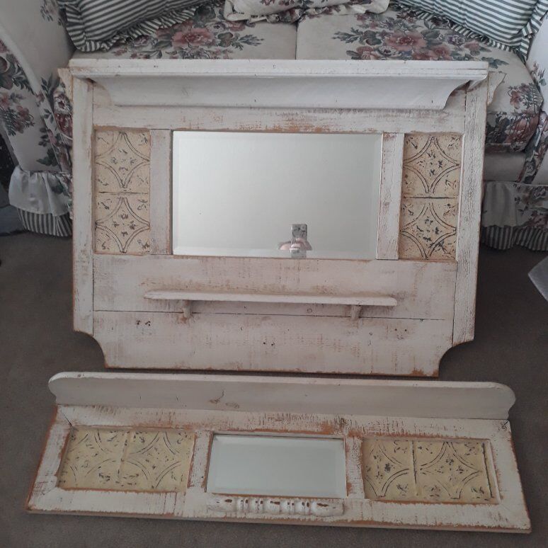 Rustic Wall Mirror+ Shelf Mexico NICE!