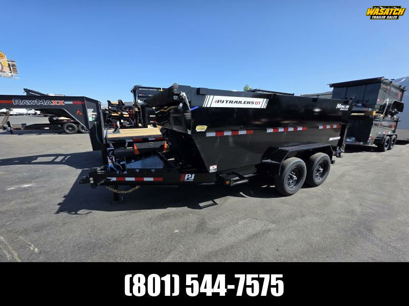 2026 PJ Trailers 7X14 DT1 Telescopic 4' Side Dump Trailer