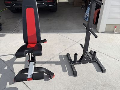 Bowflex adjustable bench optional: weight storage rack
