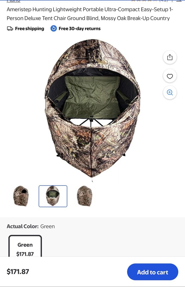 Deluxe Tent Chair Ground Blind