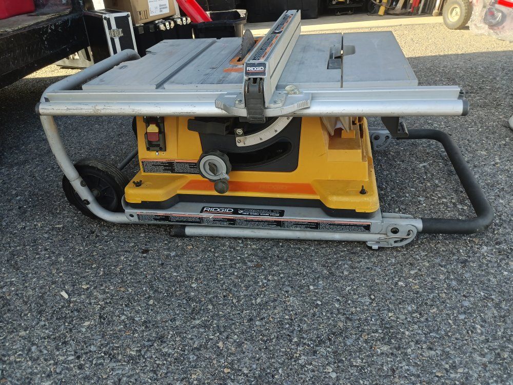 RIDGID Portable Table Saw with Wheeled Stand