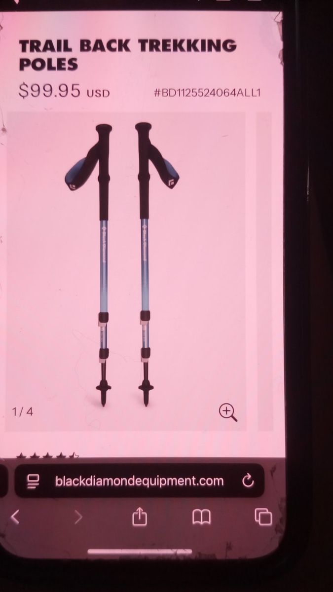Black Diamond Trail Back Trekking Poles - Blue/Black