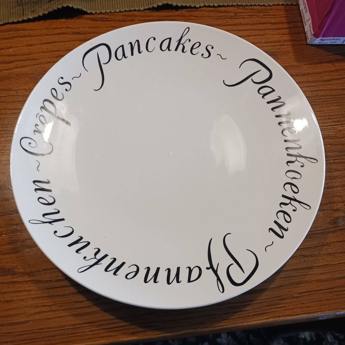 Ceramic pancake plate