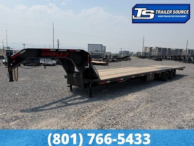 8.5x36 Double A Pro Series GHB Hydraulic Dovetail Gooseneck Equipment Trailer - 34.5K GVWR - 15K Axles, Engineered Beam,