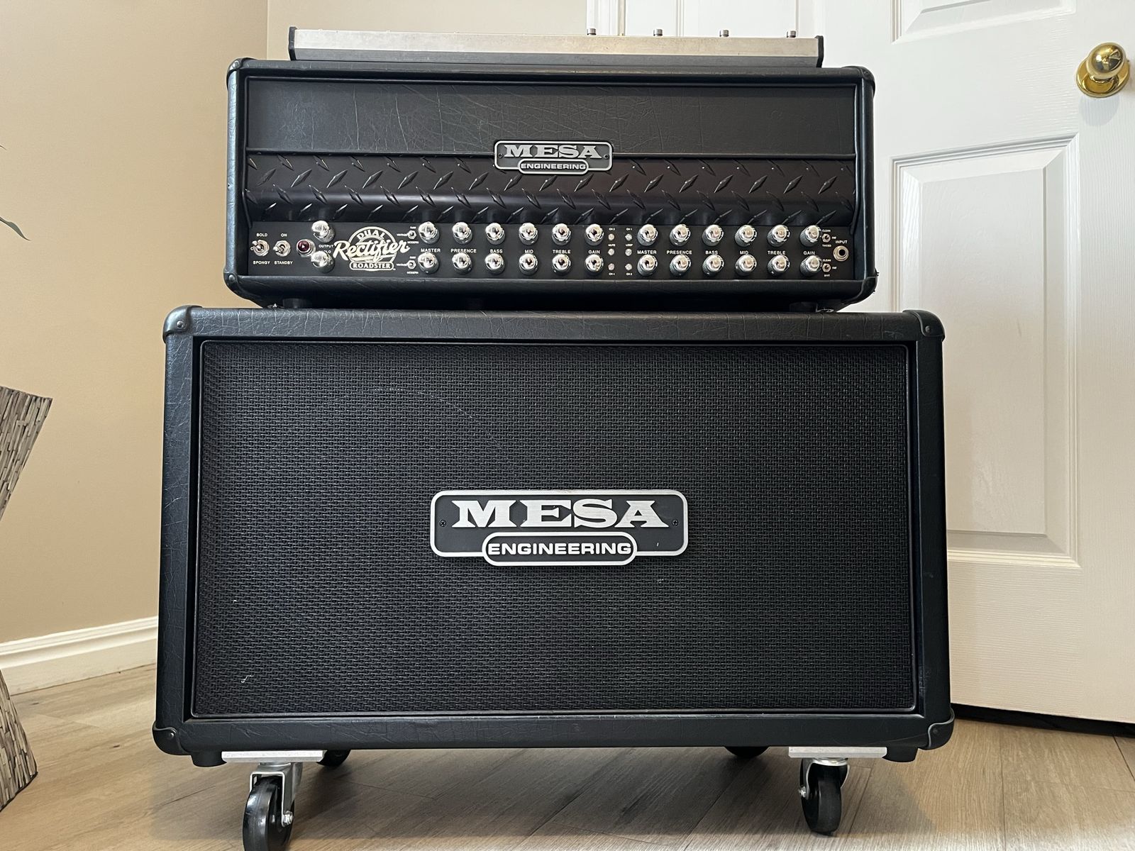 Mesa Dual Rec Roadster with 2x12 Mesa V30 cabinet and pedal