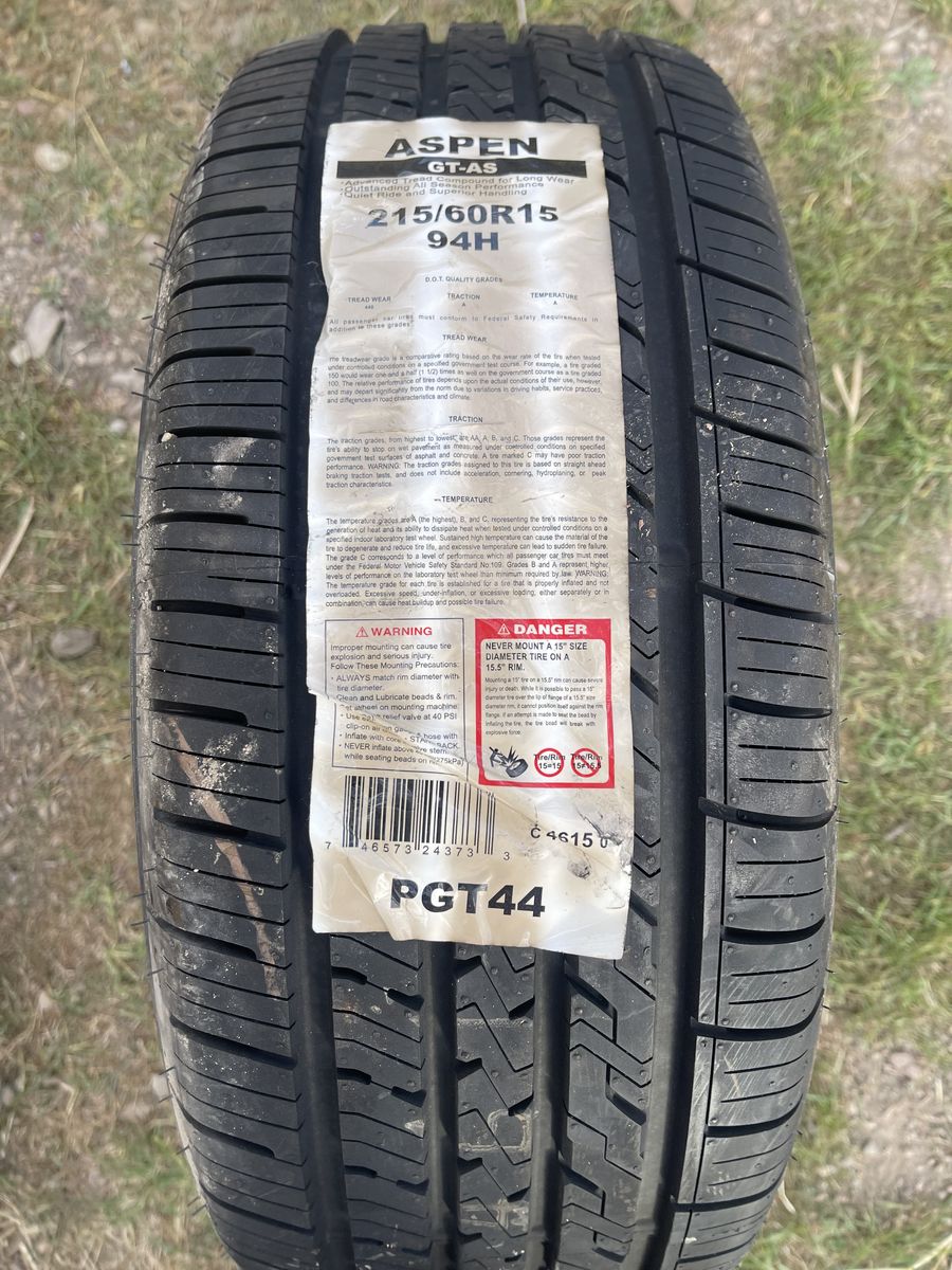 Aspen GT-AS 215/60R15 Tire 1 available