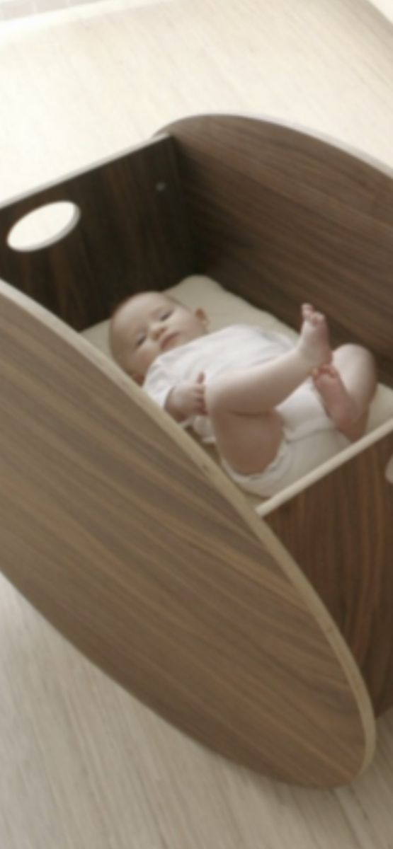 Wooden Rocking Bassinet Baby Cradle with Mattress - Gently Used & Modern Design