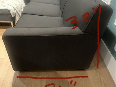 2 Grey Sofas $100