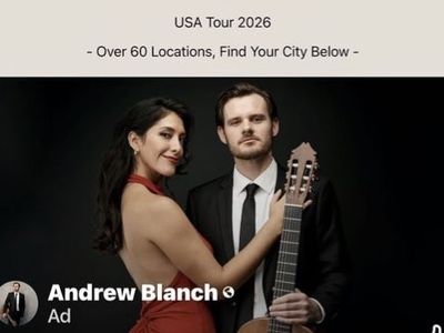 Andrew Blanch Spanish romance concert 4tickets $100