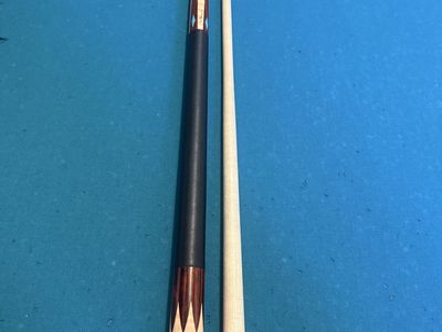 Dale Perry Custom Two-Piece Pool Cue Stick with turquoise Inlaid Diamond Points