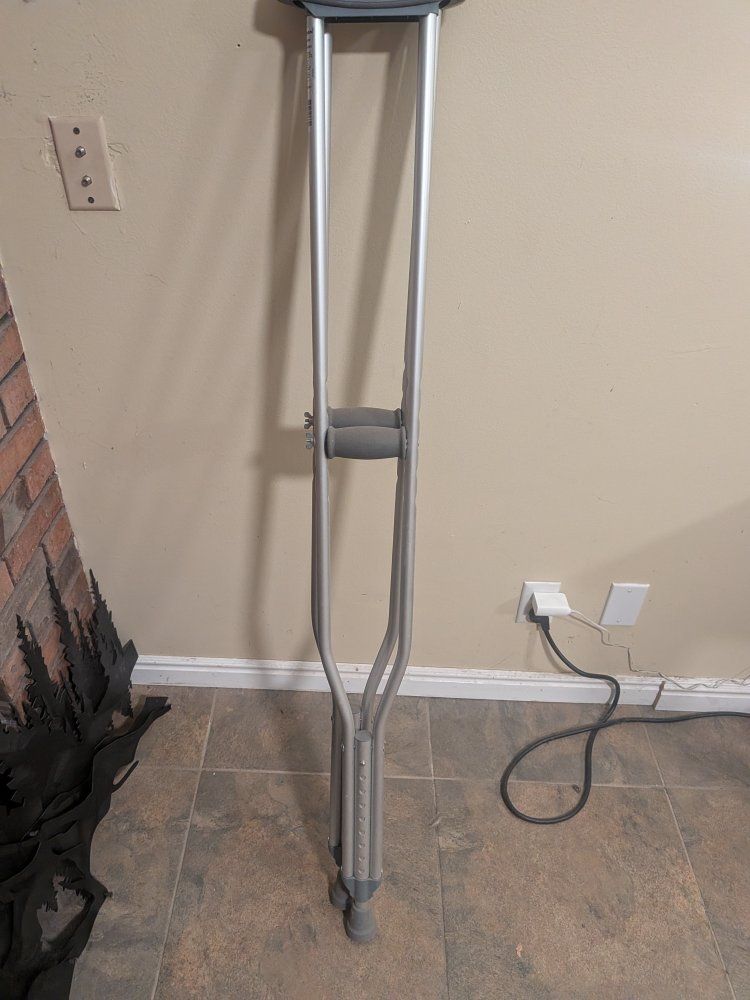 Adjustable Aluminum Forearm Crutches - Pair