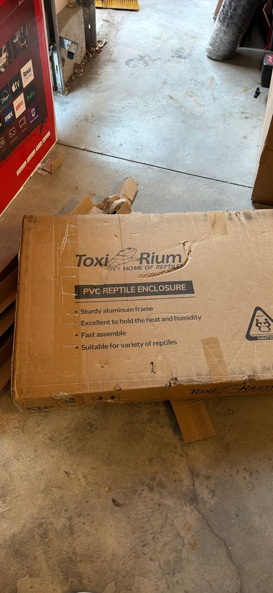 Toxi-Rium PVC Reptile Enclosure - Sturdy Aluminum Frame, Heat/Humidity Retention, Easy Assembly