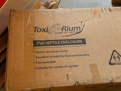 Toxi-Rium PVC Reptile Enclosure - Sturdy Aluminum Frame, Heat/Humidity Retention, Easy Assembly