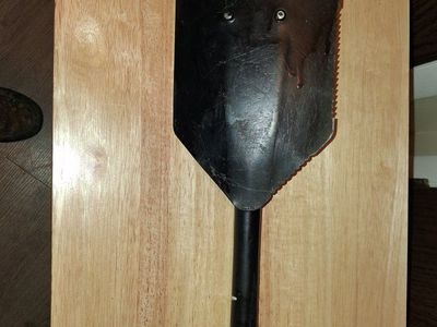 Folding Camping Shovel with Pick Tool - Black Metal Entrenching Tool