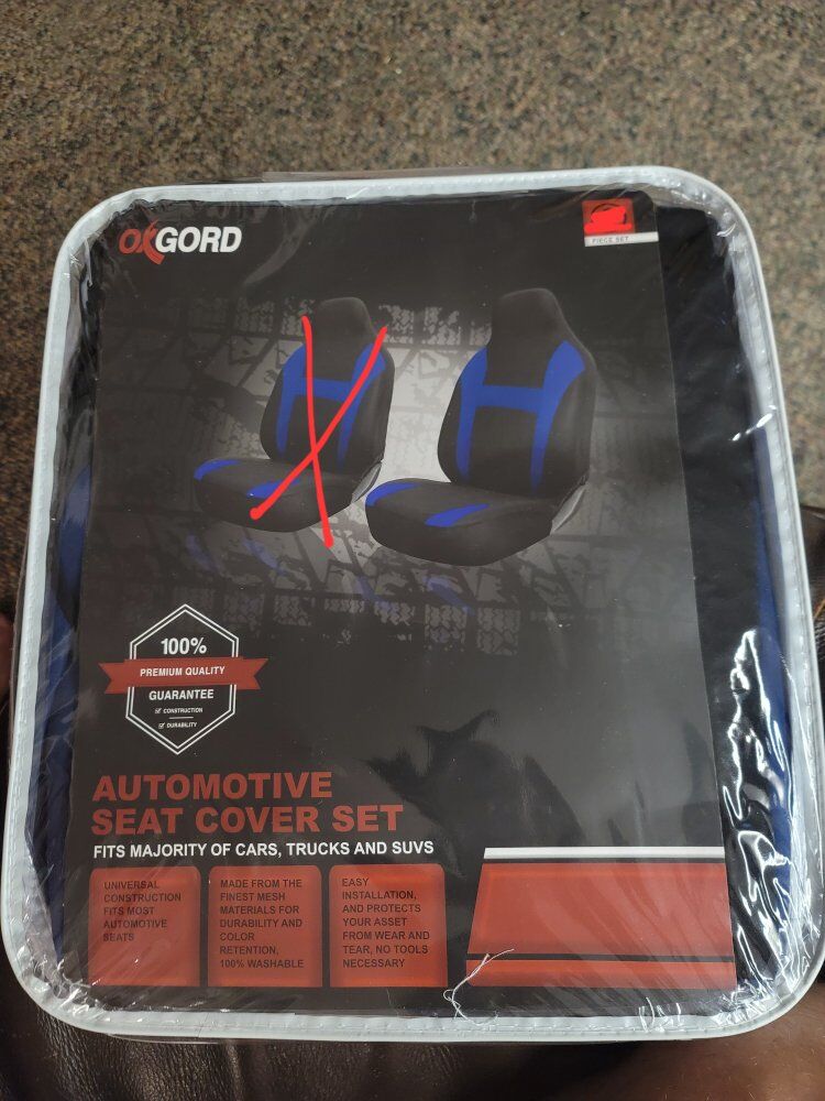 One new, unused car seat cover