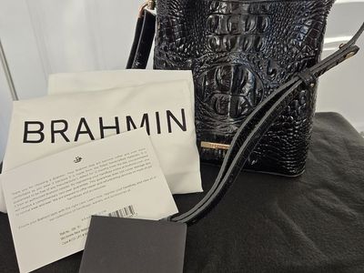 Brahmin Black Mini Amelia Purse