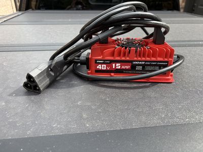 48V 15 Amp Lead-Acid Golf Cart Charger - 3-Pin Round Plug