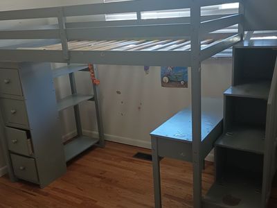 Twin raised bed desk