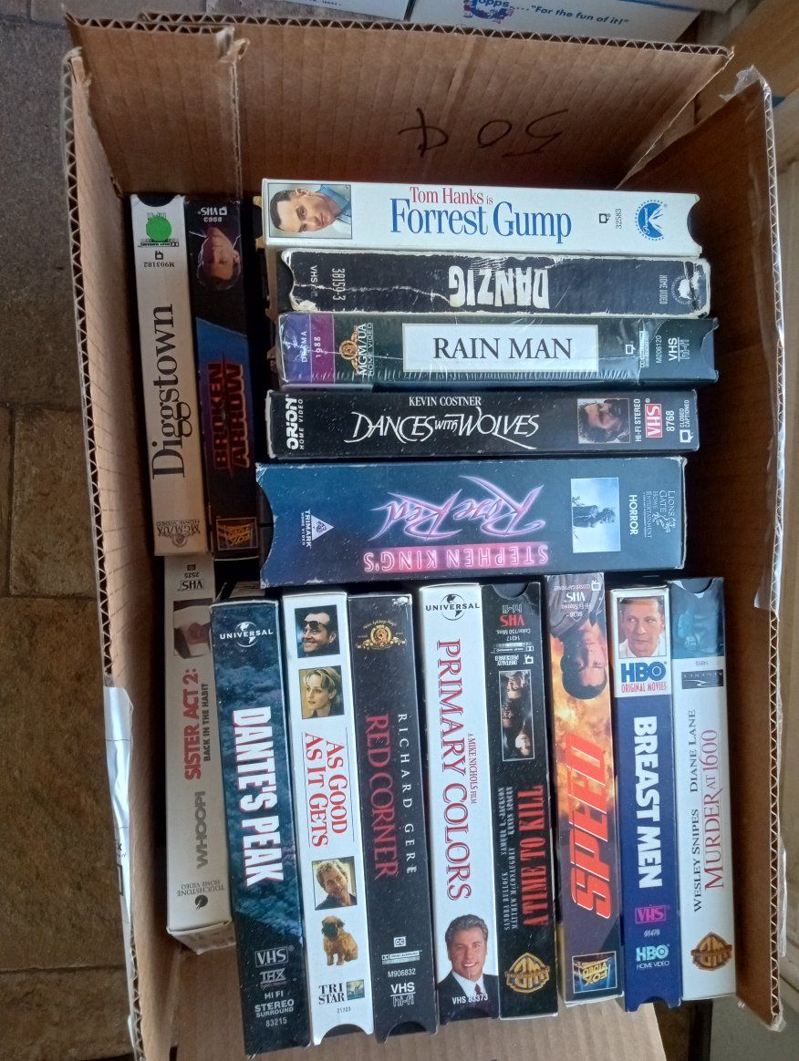 Lot of 15+ VHS Tapes incl. Forrest Gump, Rain Man, Dances With Wolves, Action, Drama, Horror