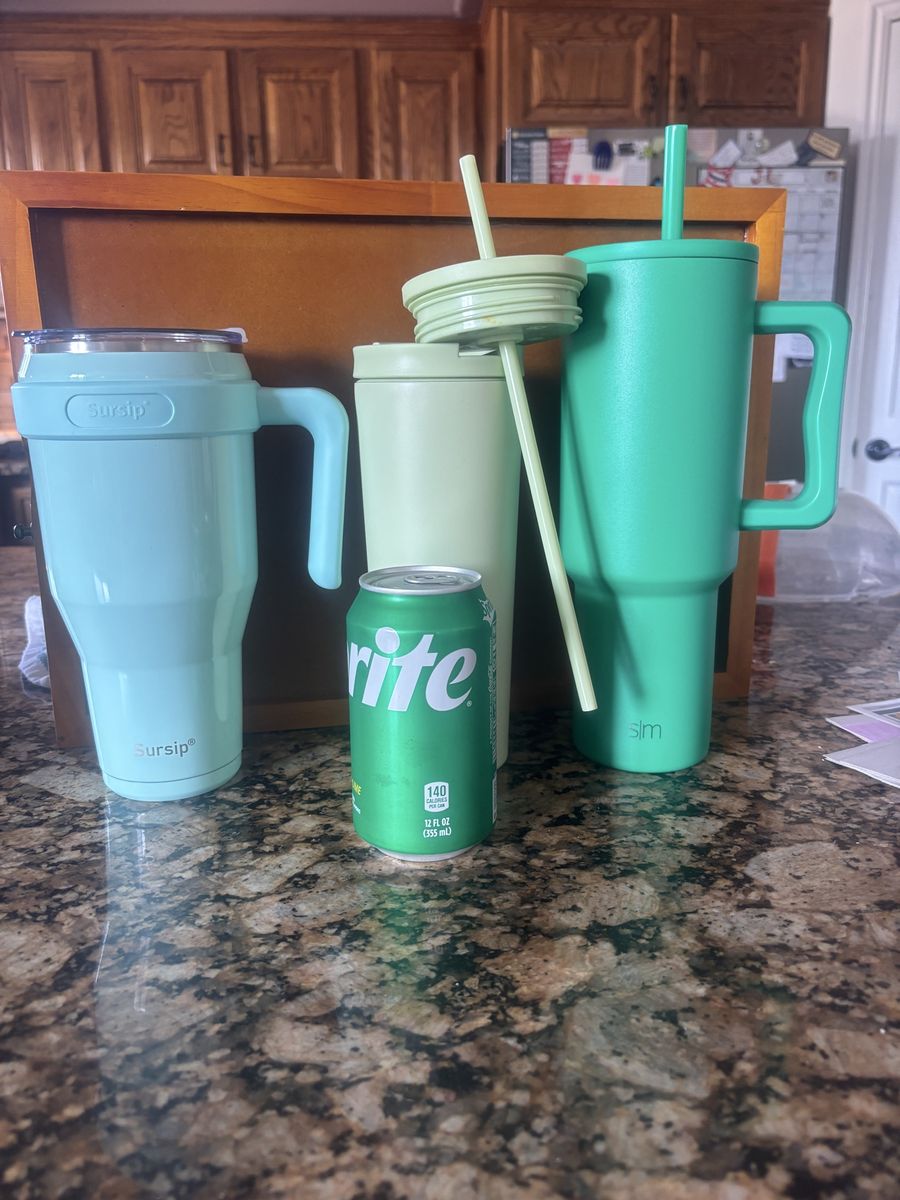 Starbucks & Sursip Green/Blue Tumblers and Simple Modern Insulated Mug with Handles