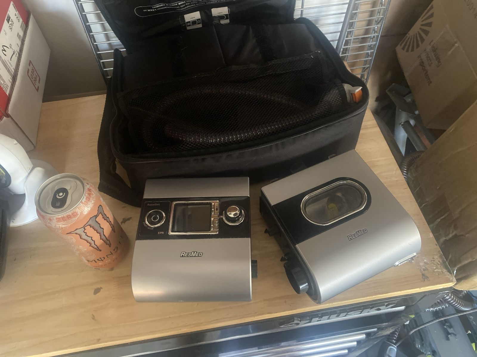 Smaller cpap with optional humidifier ResMed AirSense 10 AutoSet CPAP Machine & HumidAir Humidifier with Travel Bag