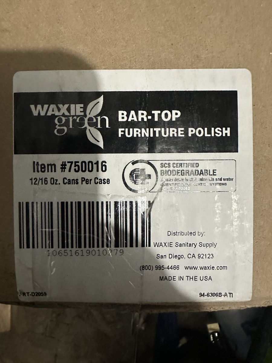 Title:Bulk Wholesale Lot: 24 Cases WAXIE Bar-Top Furniture Polish (#750016)
