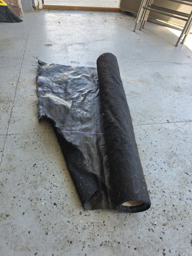 Black Weed Barrier Landscape Fabric Roll - Used Condition