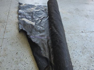 Black Weed Barrier Landscape Fabric Roll - Used Condition