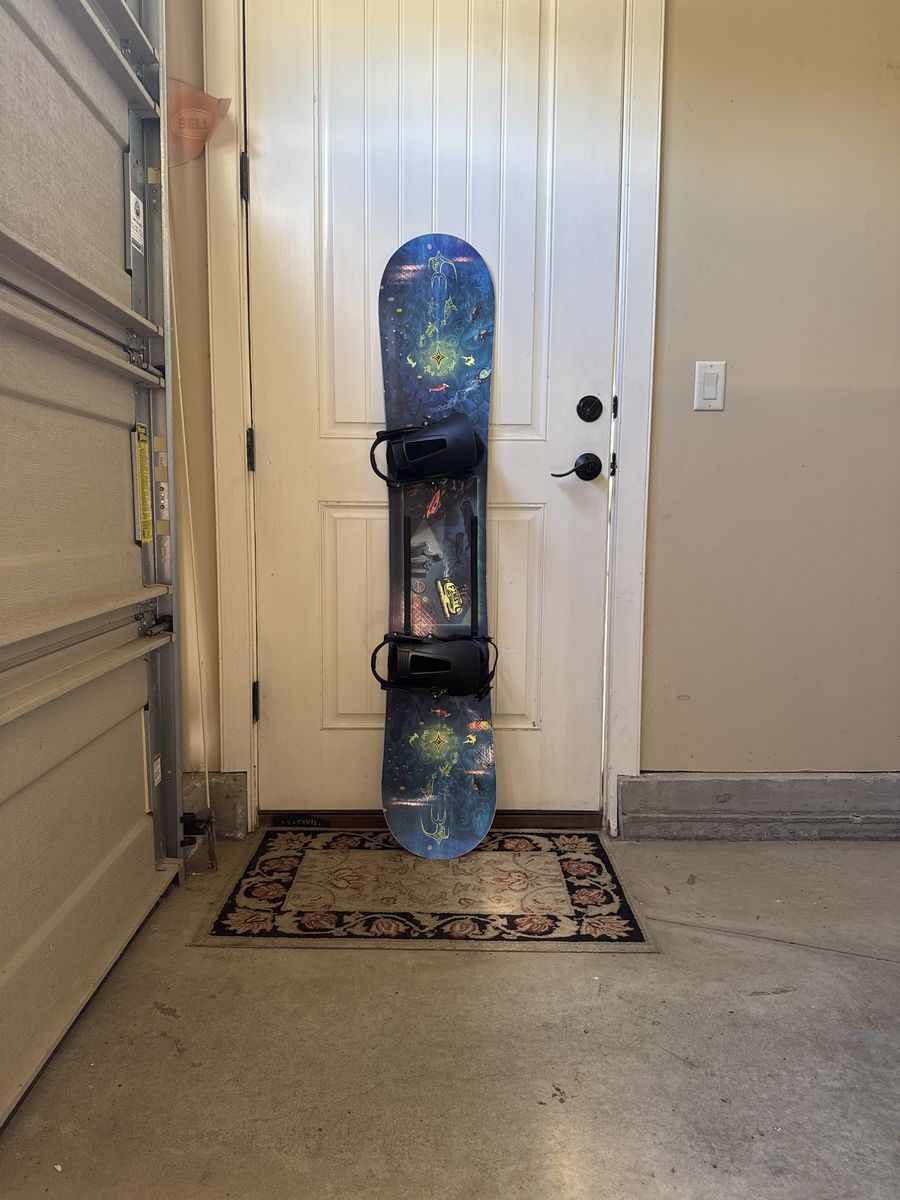 154 Gnu Finest Snowboard and K2 Lien AT bindings