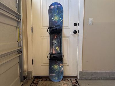 154 Gnu Finest Snowboard and K2 Lien AT bindings