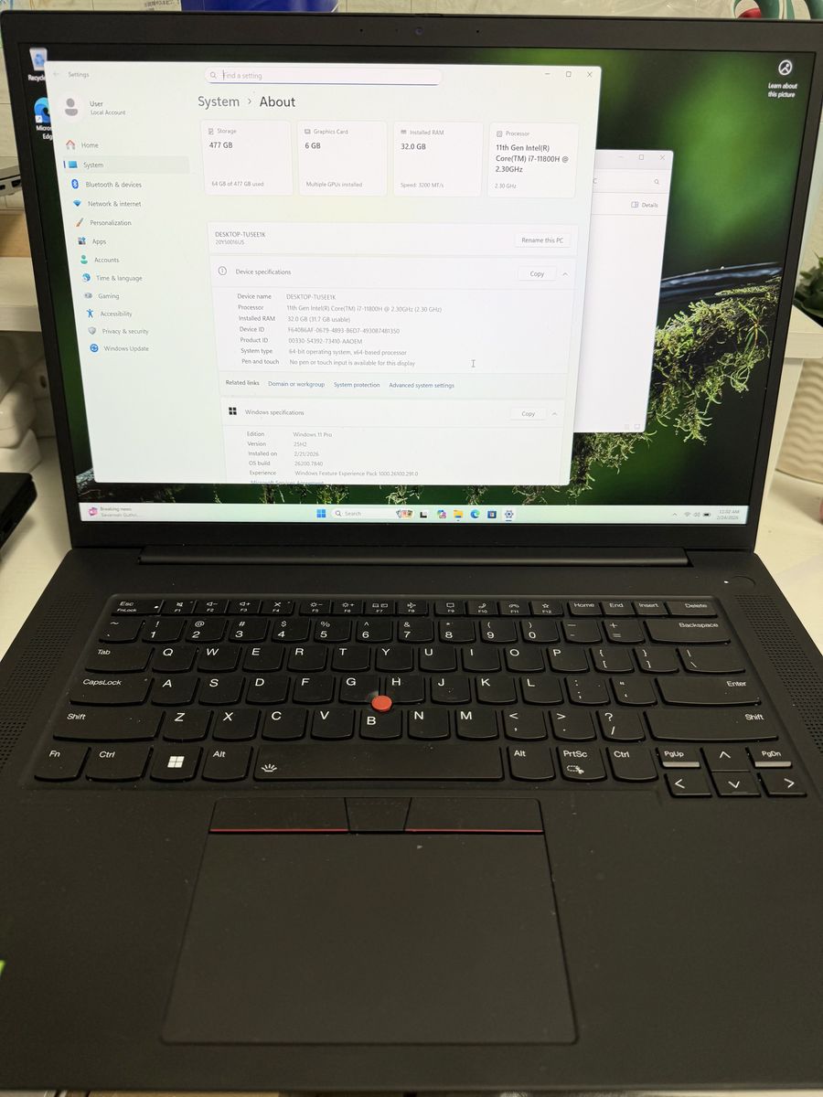 Lenovo X1 Extreme Gen 4 w/warranty